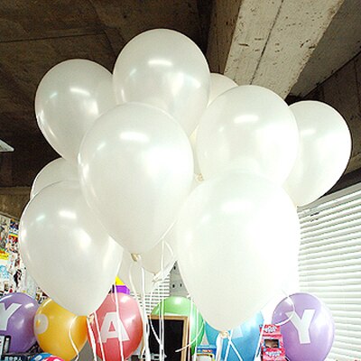 Cheap 20pcs/lot 10inch Pink Blue Latex Balloons Helium Air Balls Inflatable Wedding Children Birthday Party Decoration Balloons: White