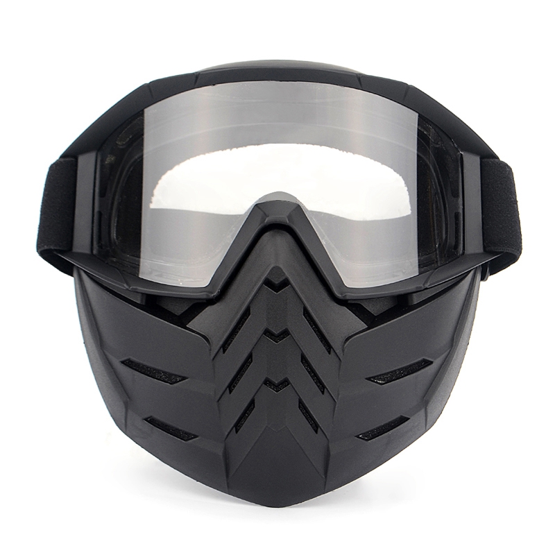 Ski Goggles Mask Adjustable Motor Cycling polarized UV400 Glasses Bike Goggles Sport Driving Sunglasses: transparent lenses