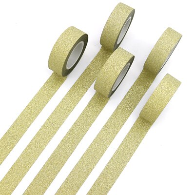 Självhäftande silverguld glitter washi tejp scrapbooking julfest kawaii söta dekorativa papper hantverk: 14