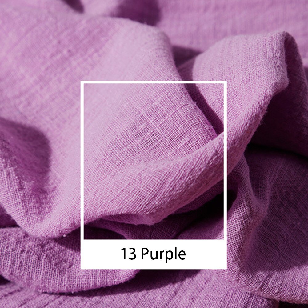 5 Meters Linen Fabric Cotton Organic Material Pure Natural Feel Flax Cambric Eco DIY Soft Clothes Patchwork Fabric Anti-static: Purple