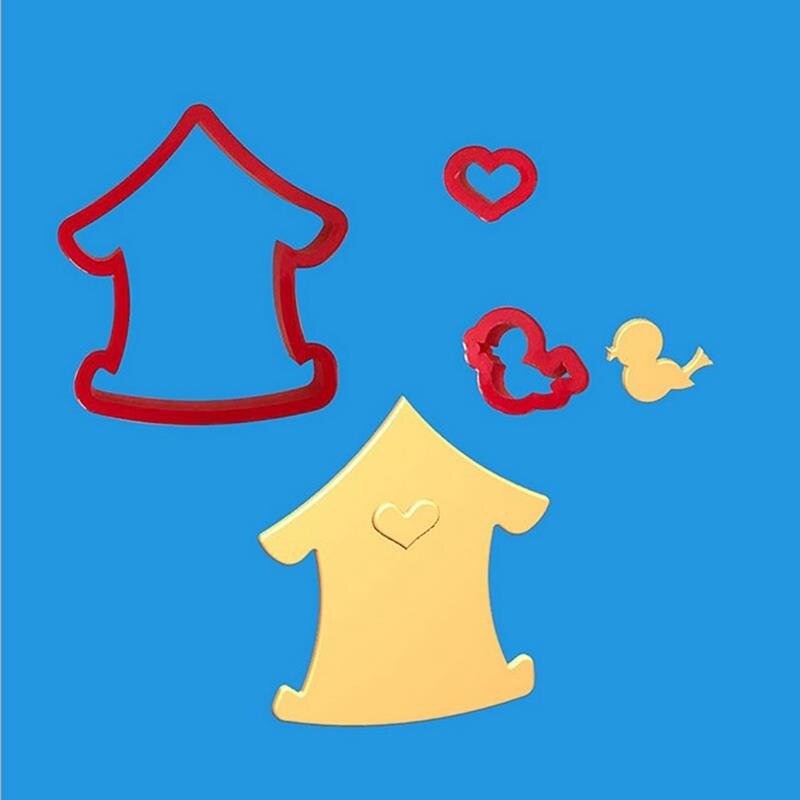 2PCS Windmill Cookie Cutter Easy to Clean Plastic DIY Biscuit Cutter Baking Tool Cookie Cake Mold DIY Cake Decorating Tools