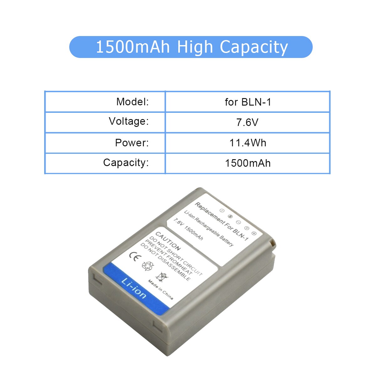 BLN-1 Battery and Charger for Olympus BLN-1, BCN-1 and Olympus OM-D E-M1, Olympus Pen F, OM-D E-M5, Pen E-P5, OM-D E-M5