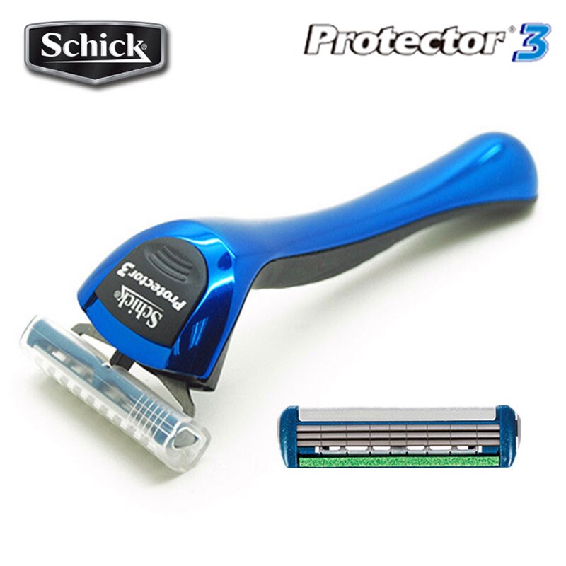 1 razor + 7 blades Original Genuine Schick Protector 3d diamond razor Set for man male razor blade in stock