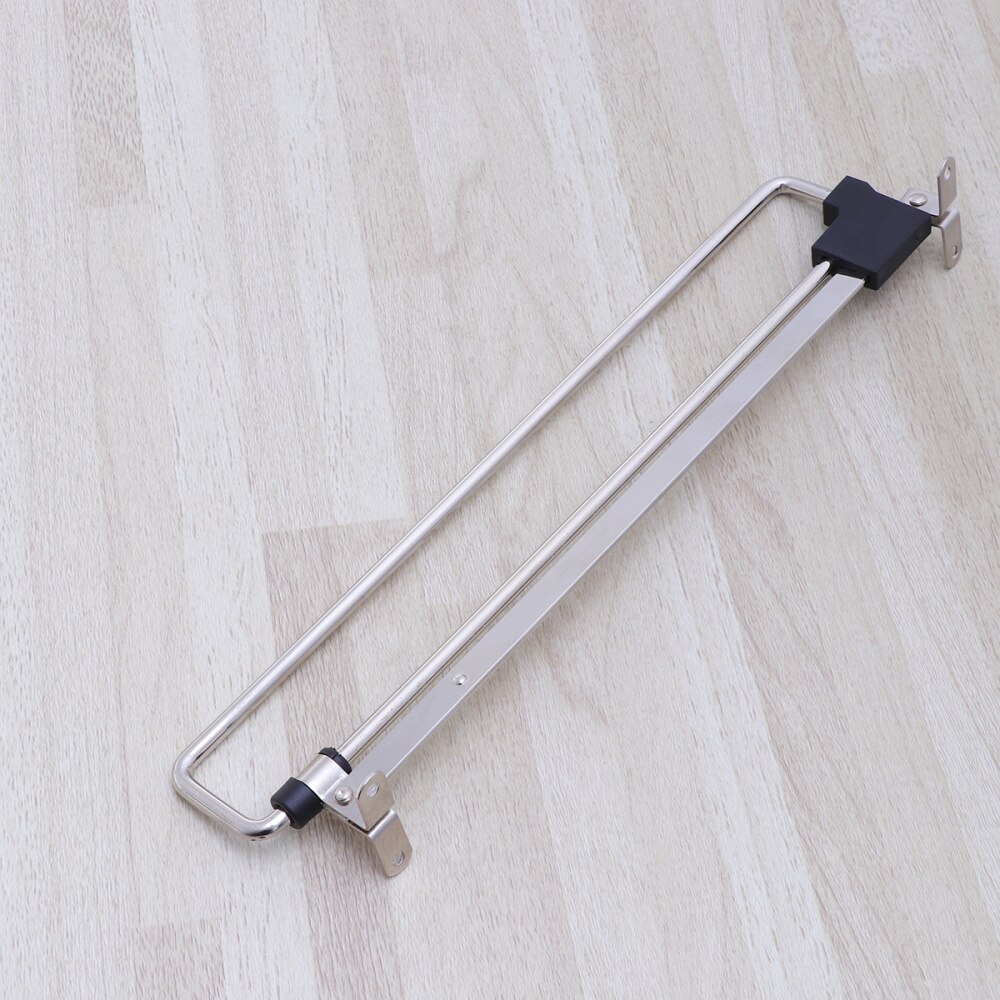 Stainless Steel Retractable Wardrobe Rail Clothes Hanger Towel Coat Racks Closet Rod (Simplified Type,Silver,250mm)