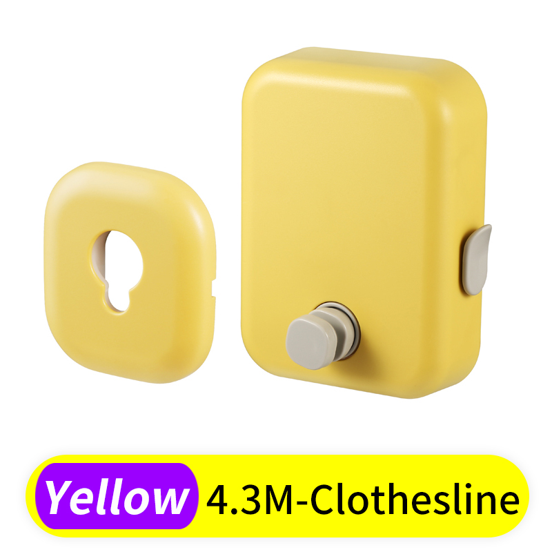 Retractable Clothesline Outdoor Indoor Balcony Clothes Drying Rack Rope Telescopic Stainless String Invisible Clothesline Dryer: Yellow