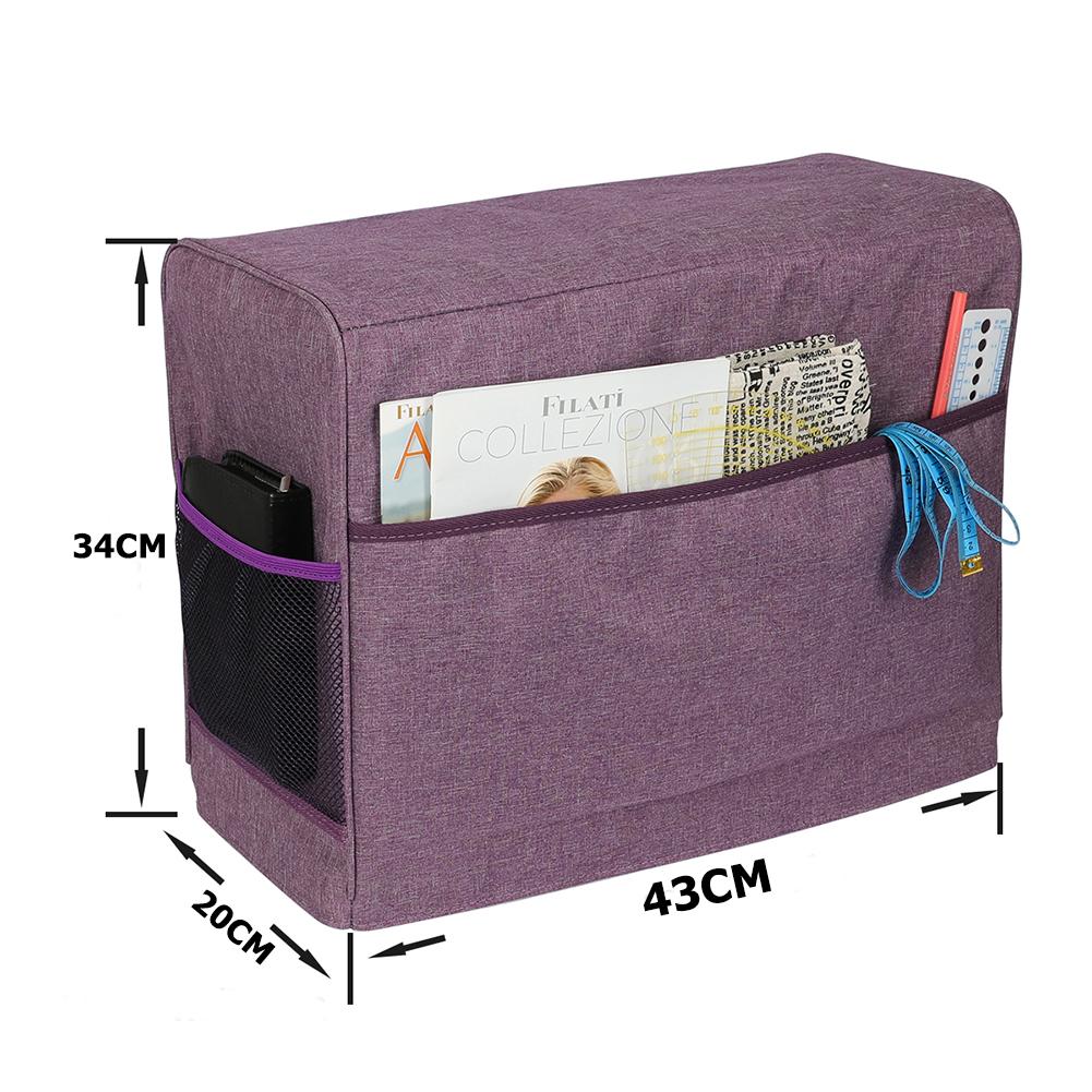 Grote Capaciteit Waterdichte Opbergtas Oxford Doek Naaimachine Cover Reizen Stofdicht Draagtas Naaien Machin: Purple