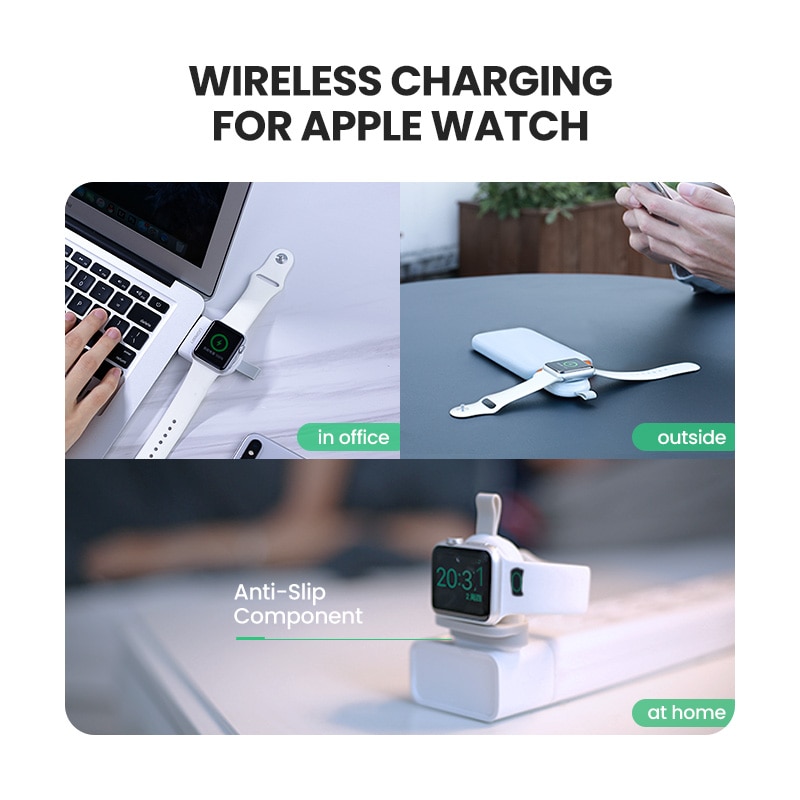Ugreen Drahtlose Ladegerät für Apple Uhr Ladegerät Serie 5 4 3 2 1 Tragbare MFi USB Ladegerät Für Apple 3 magnetische Drahtlose Lade