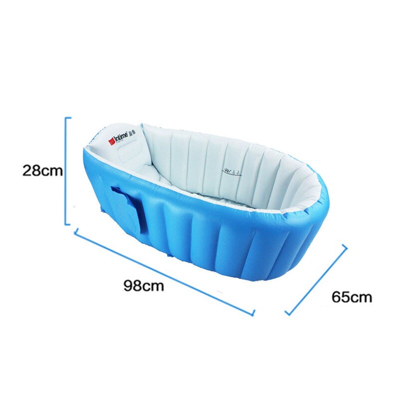 Baby Inflatable Bath Tub Portable Children 's Household Small Supplies PVC Tubs Shower Set Newborn Products: blue B