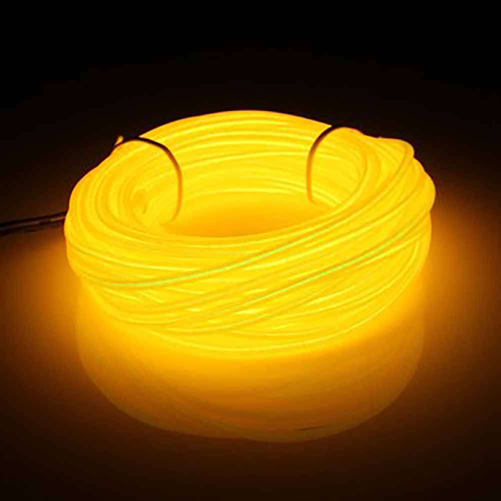 LED Light 10M EL Wire String Light Rope Tube Controller Car Decor Waterproof Flexible Fairy Lights