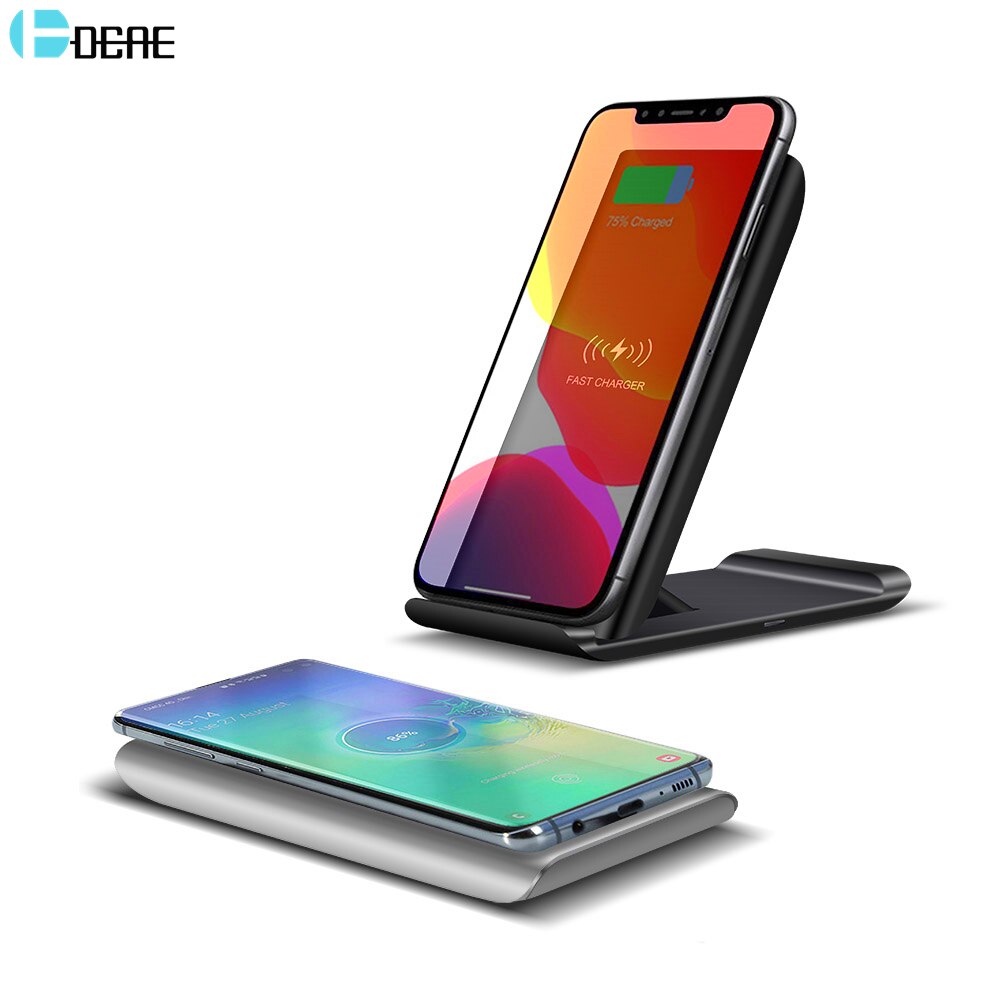 DCAE 15W Qi Wireless Charger Fold Stand Pad Type C USB Fast Charging for iPhone SE 2 11 XR X XS 8 Airpods Pro Samsung S20 S10 S9