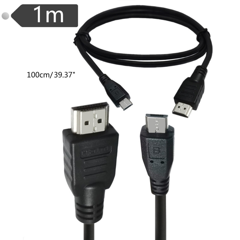 Cavo da HDMI a micro USB 5P, cavo da micro USB a HDMI da 1 m Cavo connettore convertitore cavo di ricarica dati maschio