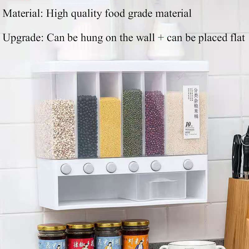 Boîte De Stockage Riz 5 Kg - Récipient Hermétique Avec Couvercle Rabattable Pour Céréales, Pâtes, Farine - 14