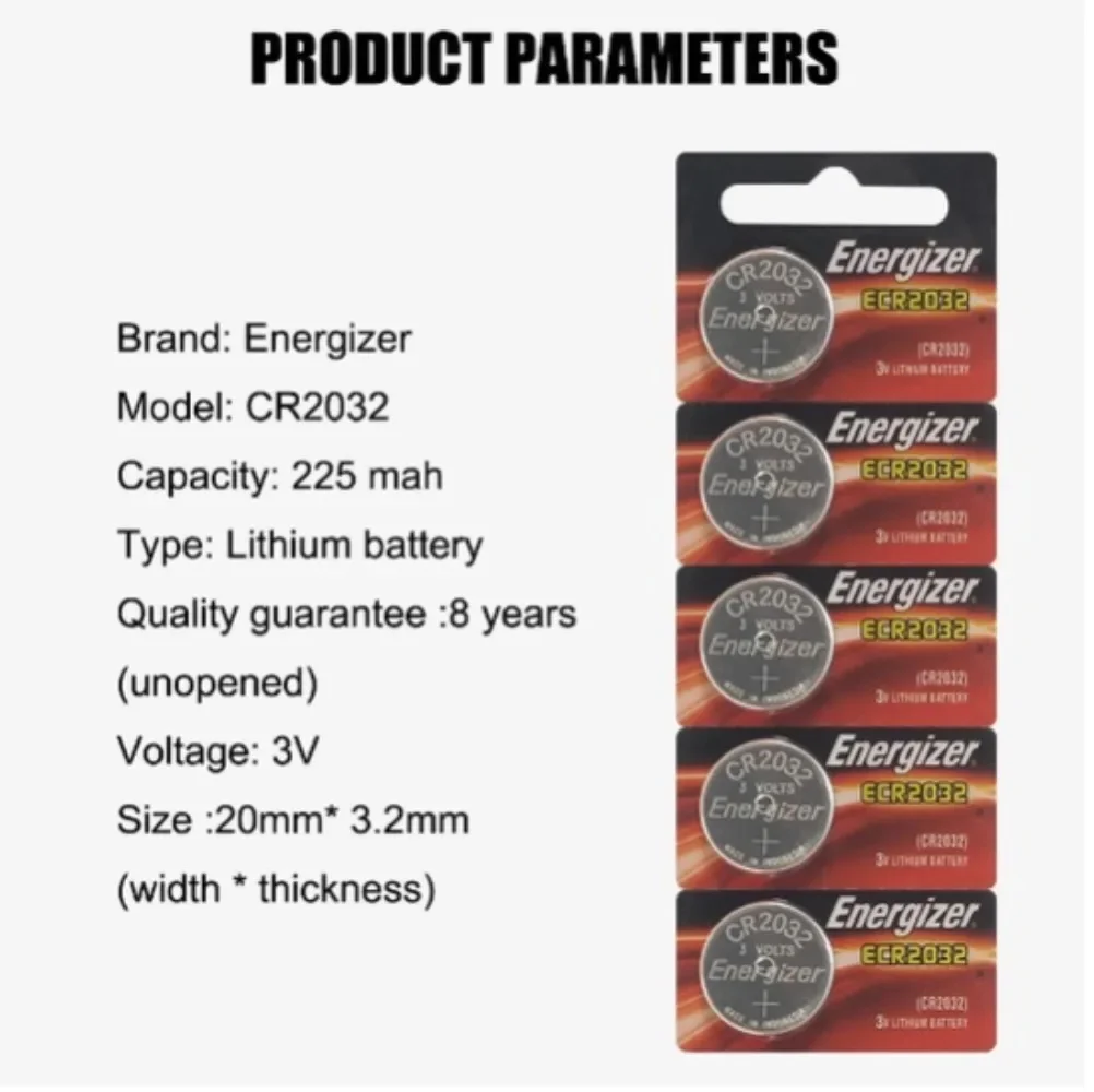 Batterie au Lithium originale CR2032 3V DL2032 BR2032 5004LC, haute capacité, sans fuite, longue durée, pile bouton cr 2032, pour jouet, clé de voiture