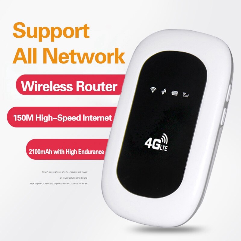 4G Wireless Router Mifi LTE Car Portable Wifi Mobile Hotspot Phone Internet Device with Sim Card Slot