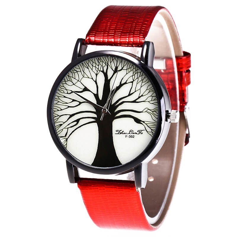 Mode Quartz Horloge Heren Vrouwen Paar Elektronische Horloge Boom met PU Wrist Strap LL @ 17: Rood