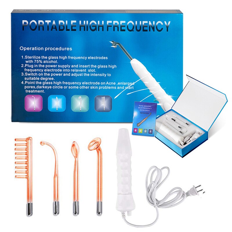 High Frequency Facial Machine Spot Electrode Glass Tube Electro Therapy Beauty Device Acne Remover Facial Skin Care Tightening