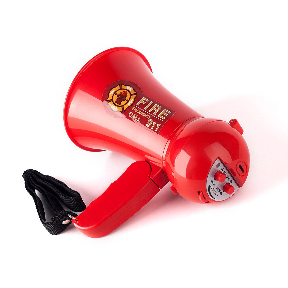 Juguete bombero campana pequeño mini megáfono plegable altavoz ventilador megáfono