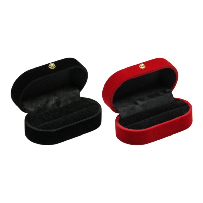 Caja de anillos doble portátil para mujer, expositor de joyas, soporte de , organizador de anillos de compromiso de boda, 1 ud.