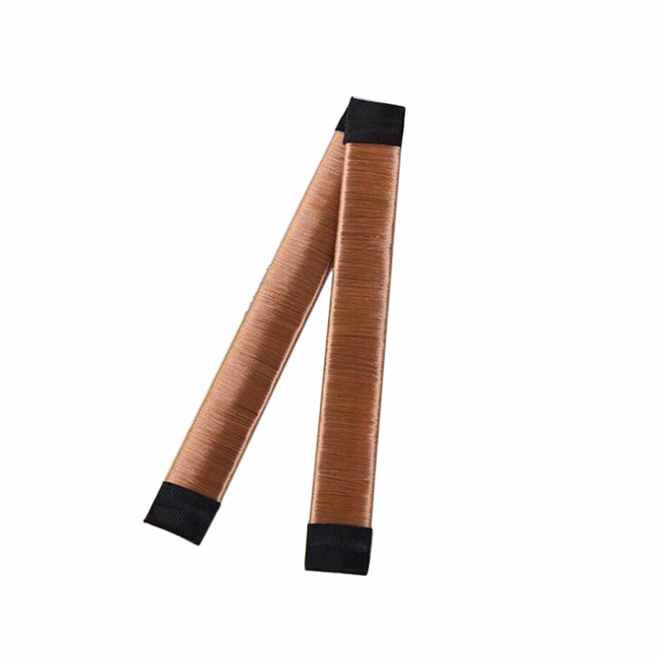 Magic Women Synthetic Twist Hair Bun Maker Donut Headband Styling Braid Holder Hair Band Easy Quick Bun Making Tool: 1-coffee