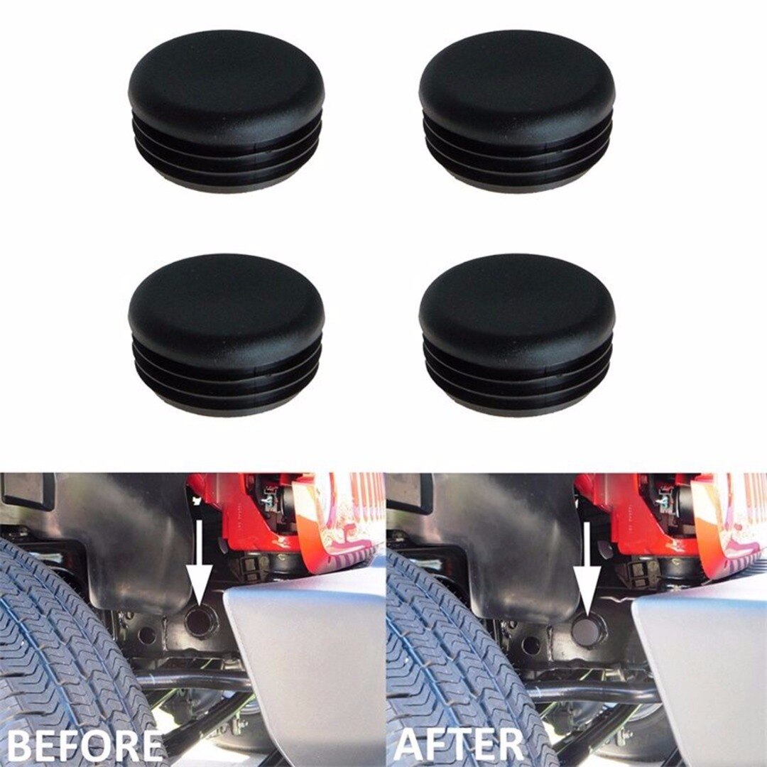 4pcs/set Frame Hole Cover Plug Keep Out Mud For Jeep Wrangler JK 2007
