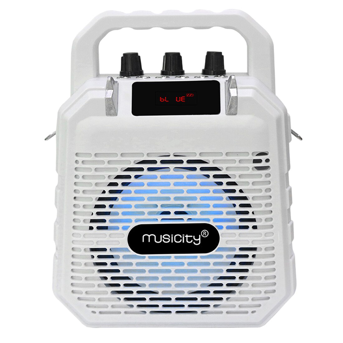 Børn bærbar bluetooth højttaler trådløs højtaler mini karaoke maskine legetøj musikinstrument hvid: 2