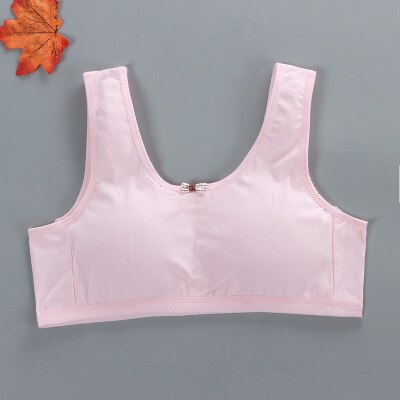 Meisjes vest ontwikkelingsperiode student training bh ondergoed middelbare school studenten puur katoenen effen kleur vest tube top: Roze