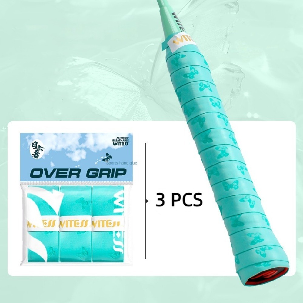 Surgrip pour raquette de badminton de 1.1m, 3 pièces, éblla sueur, bande coordonnante, éblles chocs et résiste à l'usure
