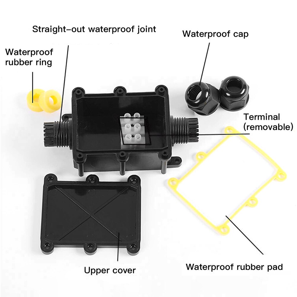 IP68 Outdoor Waterdichte Kabel Connector Terminal Junction Box Externe Kabel Connector 2 Manier Plug Lijn Case Connector Beschermen