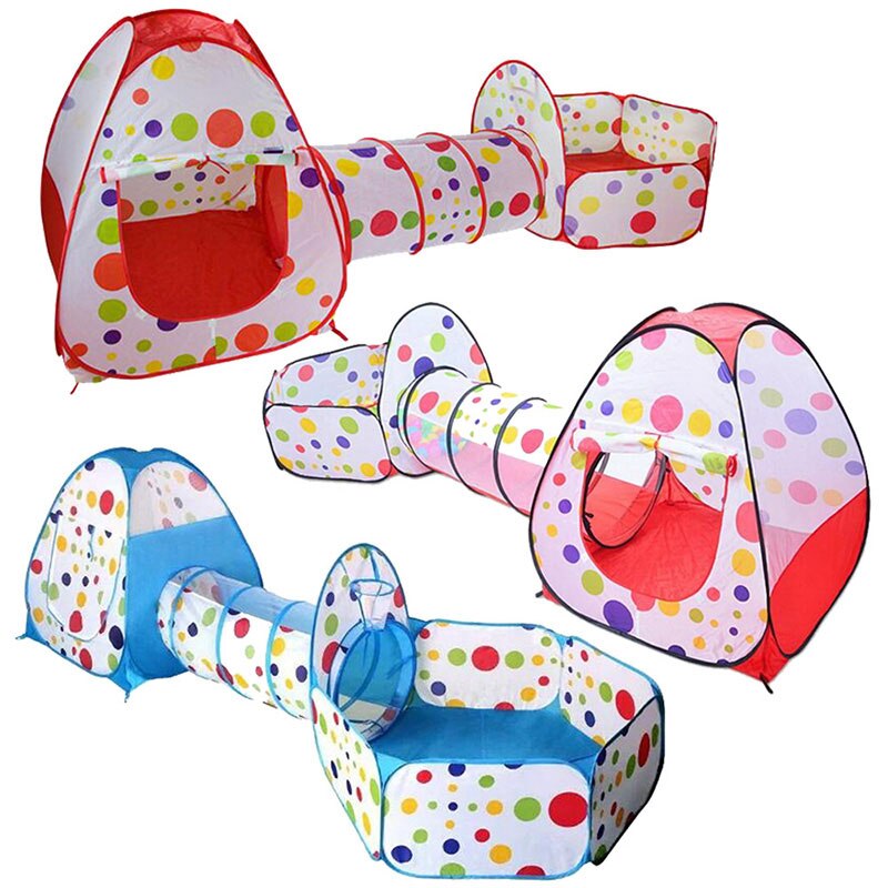 3 Pz/set Per Bambini Tenda Giocattolo Piscina di Palline Per Bambini Tepee Tende Piscina Piscina di Palline Pit Del Bambino Tende Casa Crawling Tunnel oceano Bambini Tenda