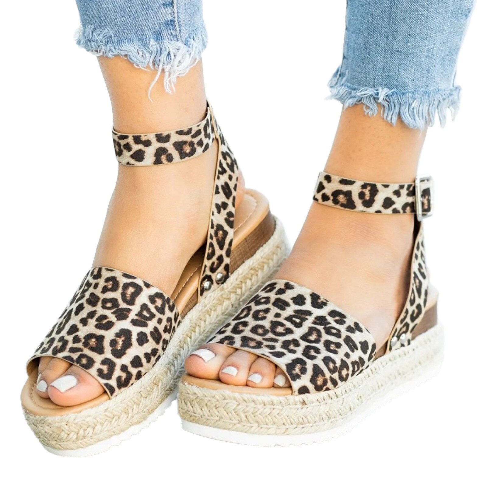 Zapatos de cuña para mujer Sandalias de tacón – Grandado