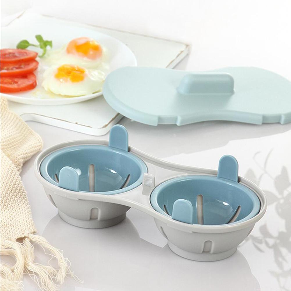 Micro-ondes oeuf braconnier ustensiles de cuisine Double tasse Double Cave haute capacité oeuf cuiseur BPA gratuit oeuf braconnage tasses outils de cuisine