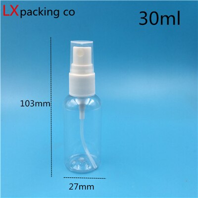50 stuks 10 60 100 120 150 ml doorzichtige hervulbare plastic spray parfumflesjes lege cosmetische container: 30ml 1.0 oz 50 stuks