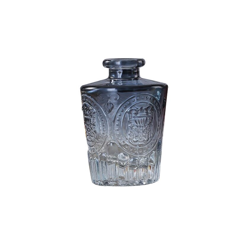1 Uds 120ml Amarillo Claro degradado en azul Color difusor carrizo vacío botellas de vidrio difusor de la fragancia de aceite de aromaterapia jarrón grabado