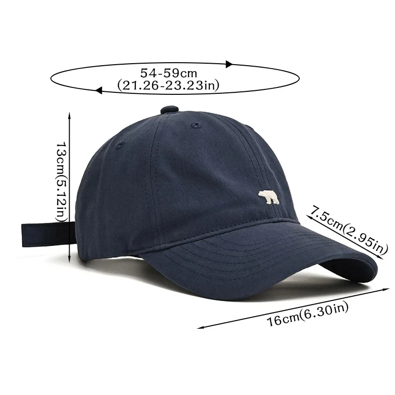 Stilvolle Baseballkappe mit Eisbär-Stickerei, Sonnenschutz, atmungsaktiv, verstellbar, idealer Freizeithut für Herren und Damen, unisex-Baseballkappen