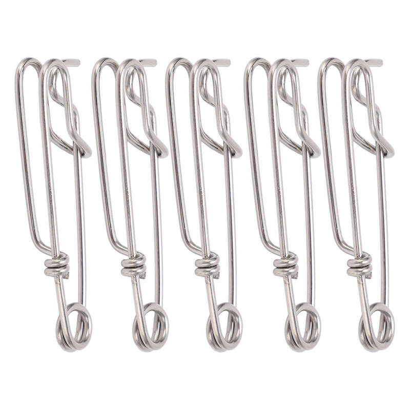 10pcs Fishing Snaps And Clips Fishing Snap Swivels Stainless Steel Decoy Clips Long Line Clips Fishing Trotline Clips Fishing Line Clips Floatline Tuna Clip, Swivels & Snaps - Canada