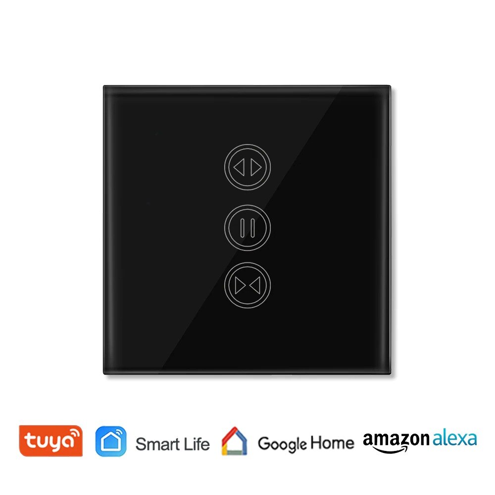 Google Home Alexa Echo commande vocale bricolage maison intelligente Tuya vie intelligente WiFi rideau aveugle interrupteur pour volet roulant moteur électrique: Black Color