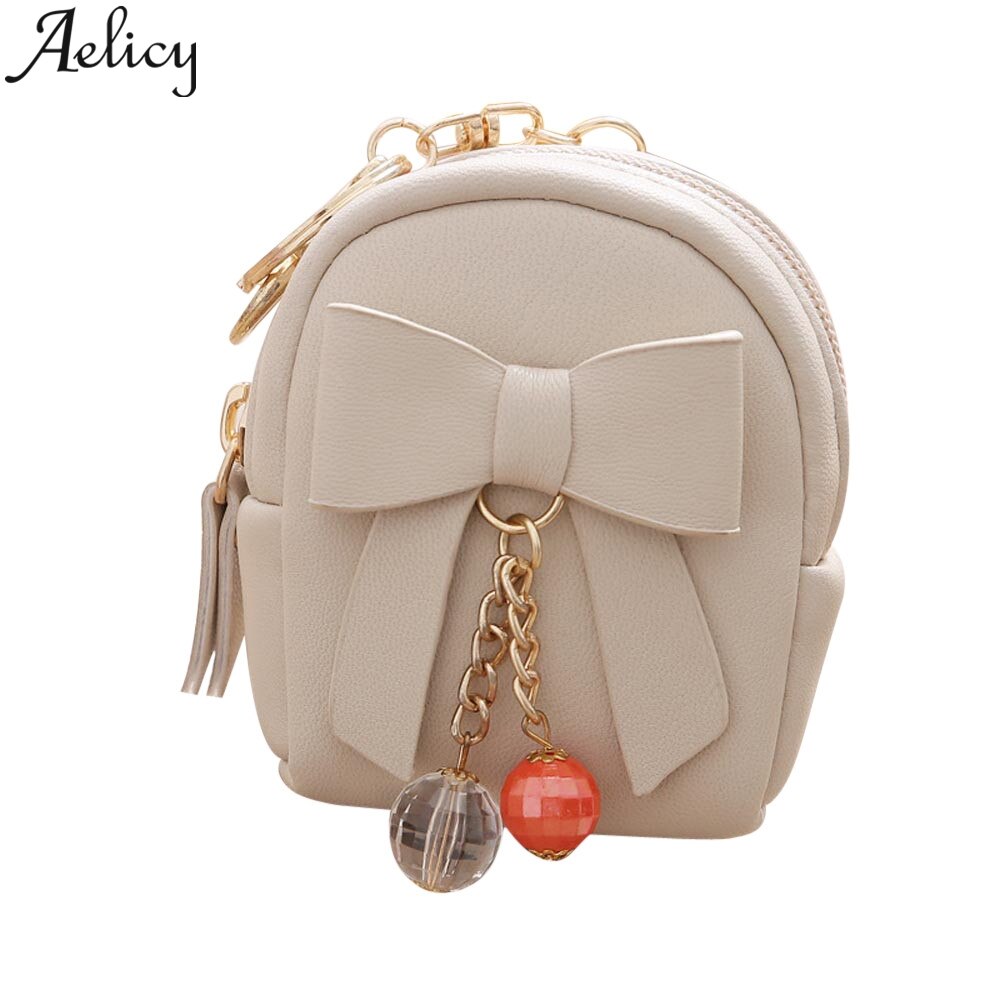 Aelicy Arco Mulheres de Couro Curto Carteira Bolsa Da Moeda Da Carteira Bolsa Saco Titular do Cartão de Crédito Titulares Mini Chaveiro Porta Moedas Com Zíper