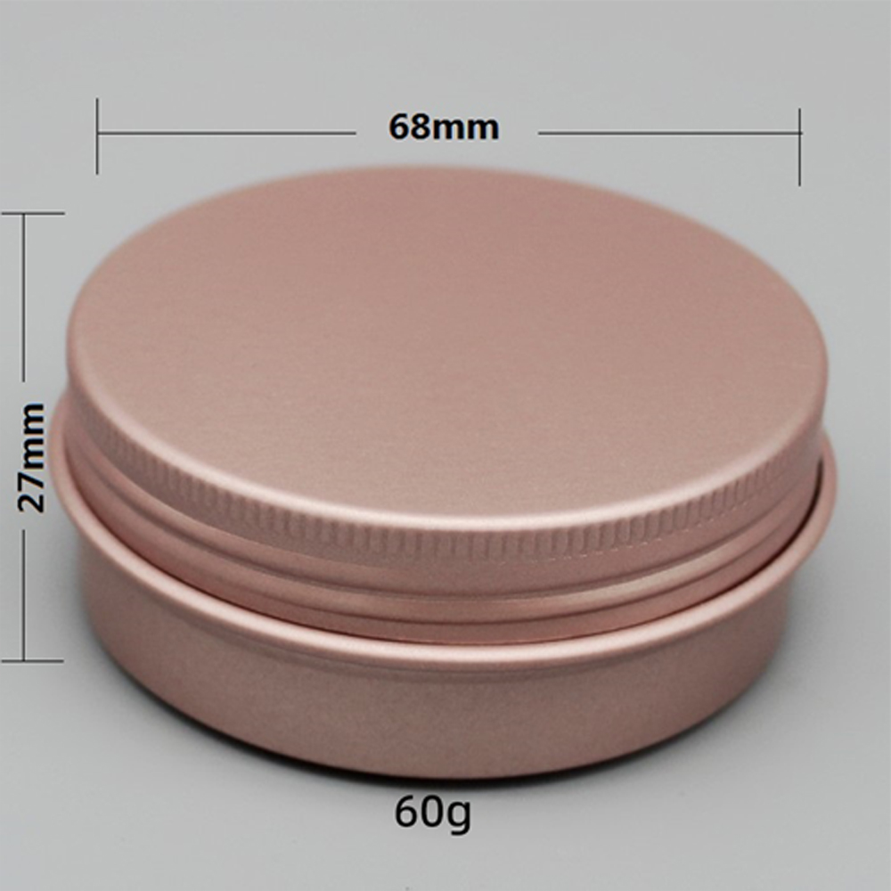 5/10/15/20/30/50/60g Rose Gold Round Empty Aluminum Box Lids Silvery Tin Cans Round Metal Box Empty Ceam Jar Cosmetic Containers