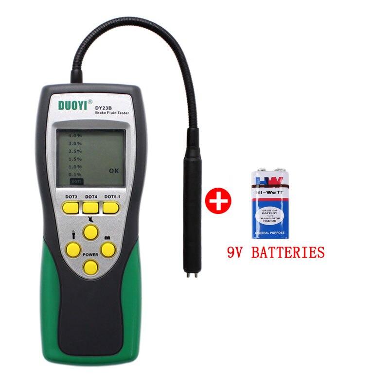 DUOYI Auto Brems Flüssigkeit Tester DY23/DY23B Digitale Genaue Prüfung Automobil Brems Flüssigkeit Wasser Inhalt Überprüfen Universal- Öl: DY23B-mit Batterie