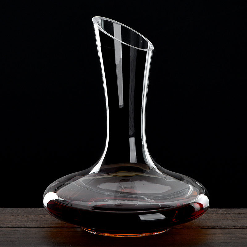 1000ML Superior Flat Base Red Wine Decanter Handmade Crystal Wine Pourer Premium Water Carafe Thickened Wall