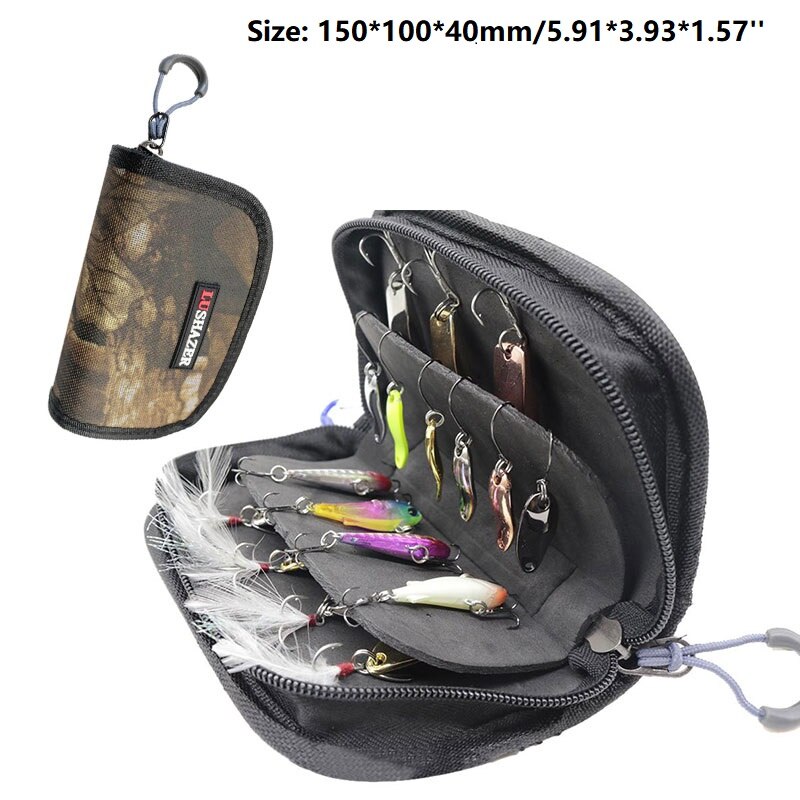 Pailletten Lokken Zak Spinner Tas Set Composiet Aas Vliegen Haken Metalen Pailletten Lepel Lokt Met Eva Hard Shell Storage Case vissen Tas: F