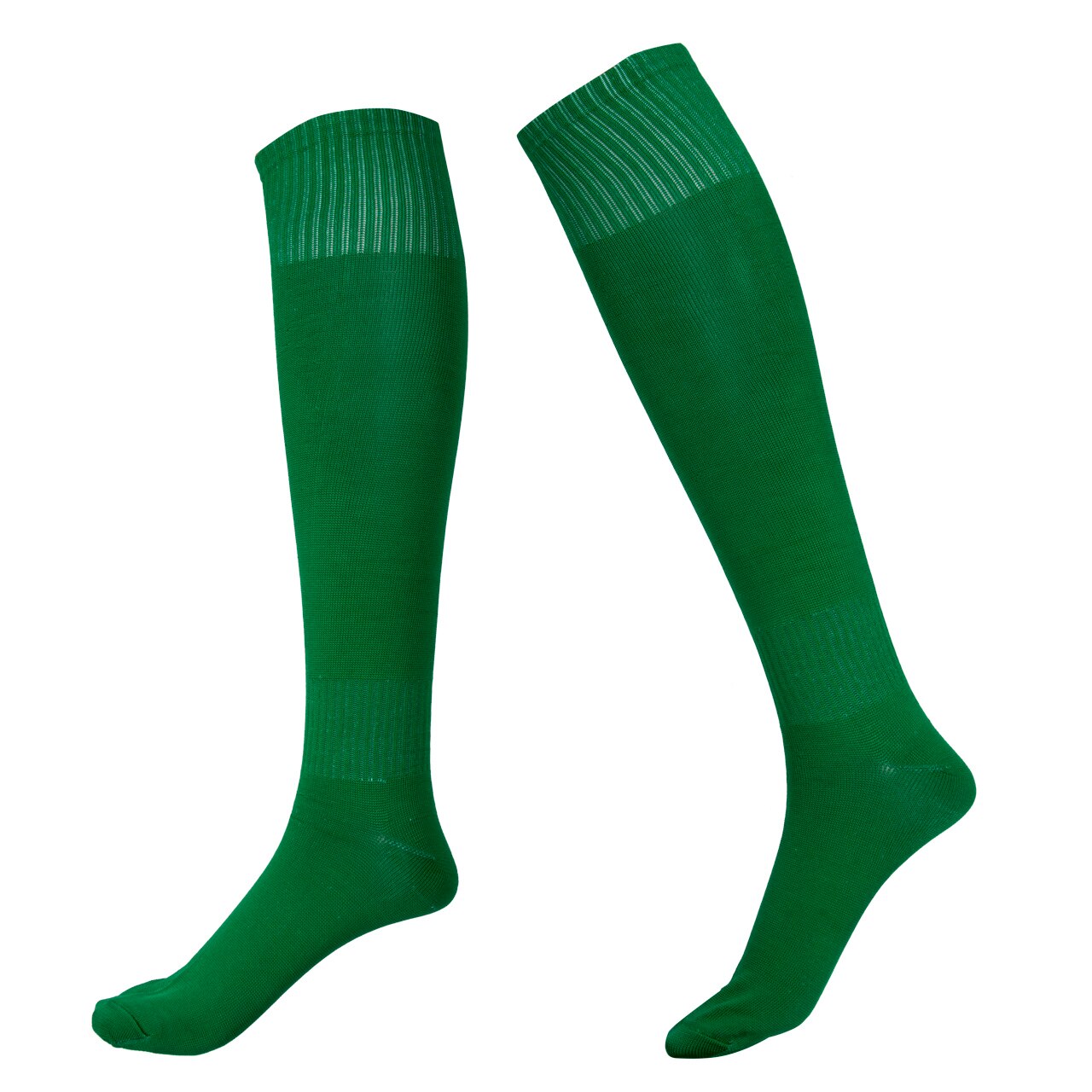 Calcetines de fútbol para niños, calcetín de fútbol para hombre, calcetines largos por encima de la rodilla, calcetín alto de béisbol y Hockey: Verde