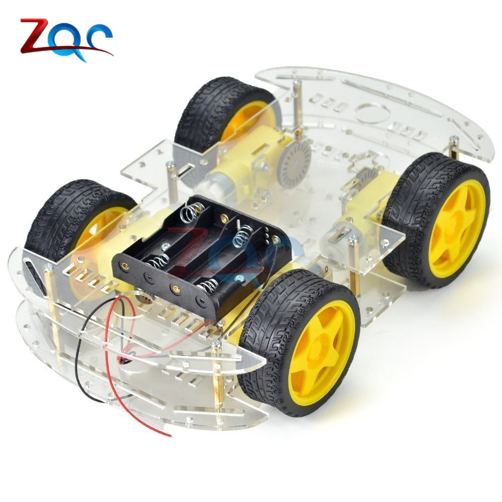 Smart Car Kit 4WD Smart Robot Car Chassis Kits met Speed Encoder en Batterij Box voor Arduino Diy Kit Robot kit Arduino Diy