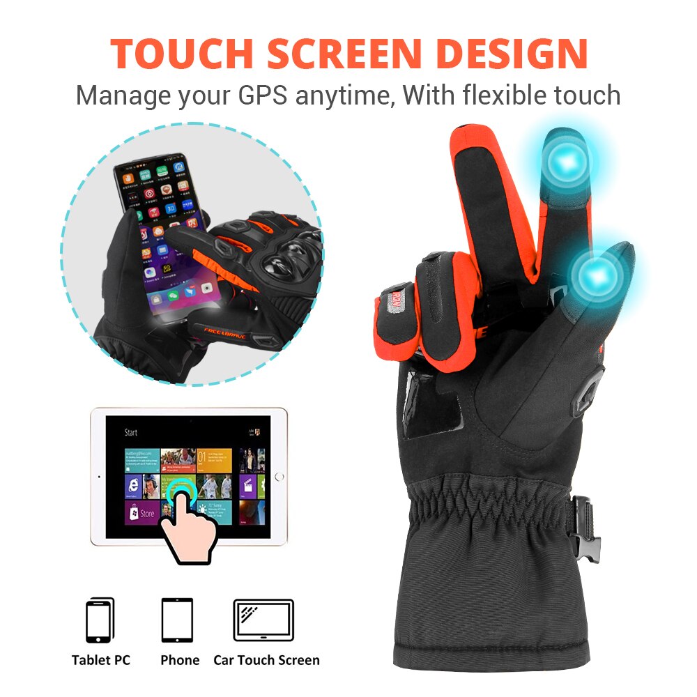 Guanti Moto invernali impermeabili Touch Screen uomo guanti Moto guanti protettivi antivento guanti Moto Motocross