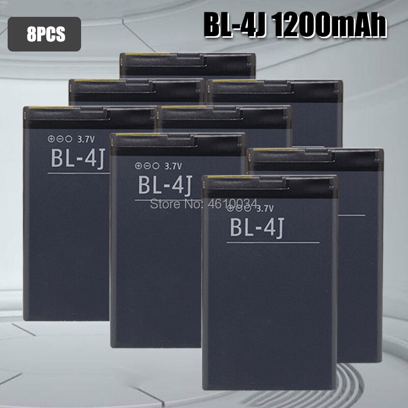 1200Mah Bl 4J BL-4J Batterij Voor Nokia Lumia 620 C6 C6-00 C600 Touch 3G Vervangende Batterij BL4J: 8pcs