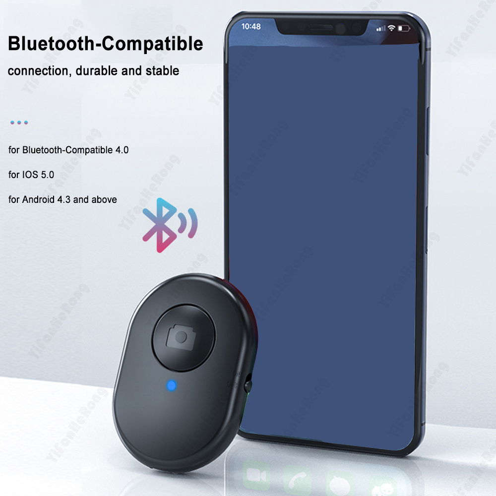 Trådlös fjärrkontrollknapp uppladdningsbar bluetooth-kompatibel självutlösare selfiepinne avtryckare för ios android