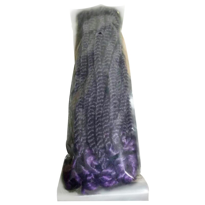 Eunice Haar Für Flechten Syntheic Haar 20 stränge/Pack 12 zoll Havanna Twist Nahen Größe Ombre Lila Häkeln Briads