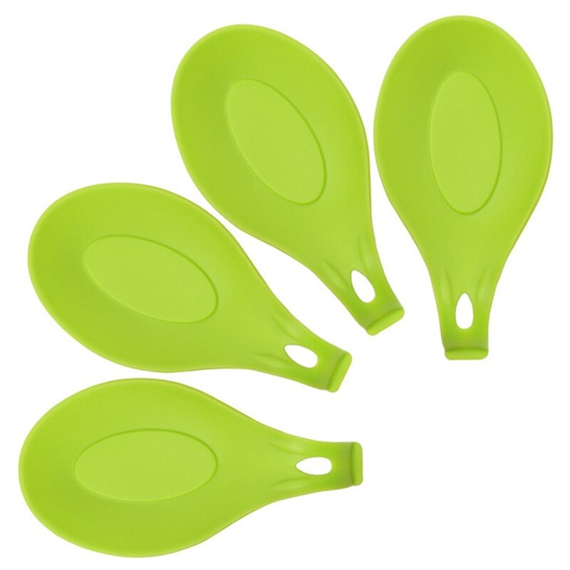 Ustensiles de cuisine antiadhésifs en Silicone, main de maman, outils de cuisson: GREEN SPOON REST