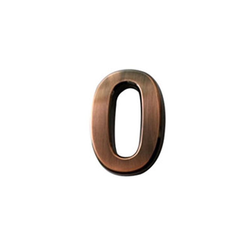 0-9 Vintage Bronze Numbers Sign Hotel Apartment Address Plaque Imitation Number Digits Sticker: 0