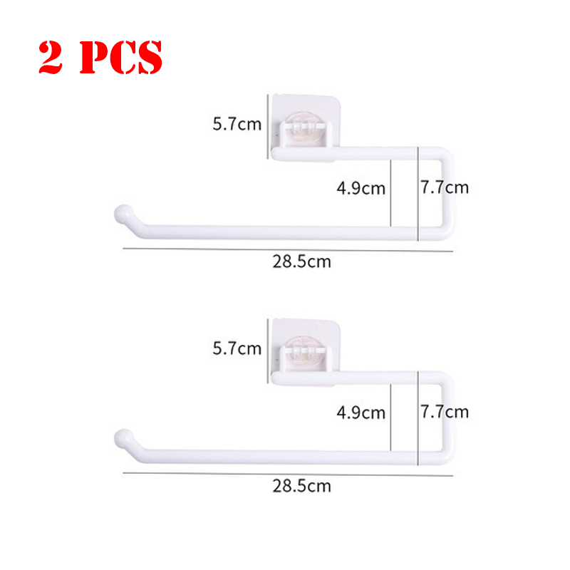 Soporte de papel higiénico para el baño, soporte de almacenamiento de 1/2 piezas, gancho de pared para cocina, organizador del hogar, accesorios de baño: Borgoña